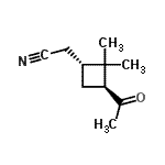 CAS 登录号：368423-20-5， [(1R,3S)-3-乙酰基-2,2-二甲基环丁基]乙腈