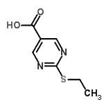 CAS#: 37131-88-7, 2-(Ethylsulfanyl)-5-Pyrimidinecarboxylic Acid