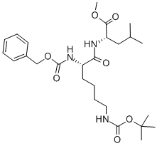 CAS 登录号：37178-11-3， 苄氧羰基-赖氨酰(叔丁氧羰基)-亮氨酸甲酯