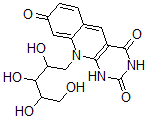 CAS 登录号：37333-48-5， 10-(2,3,4,5-四羟基戊基)-1H-嘧啶并[6,5-b]喹啉-2,4,8-三酮