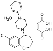CAS#: 37483-86-6, 5-(4-Methylpiperazino)-8-chloro-2,3,4,5-tetrahydro-1-benzoxepin maleate hydrate