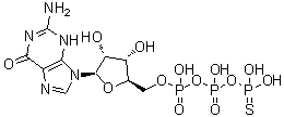 CAS 登录号：37589-80-3， 鸟苷 5'-(四氢 5-硫代三磷酸酯)