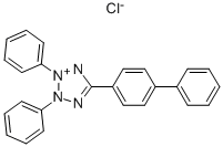 CAS 登录号：37632-83-0， 2,3-二苯基-5-(对二苯基)四唑鎓氯化物