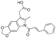 CAS 登录号：37646-31-4， 2-[6-甲基-5-[(Z)-3-苯基丙-2-烯酰基]-[1,3]二氧杂环戊并[4,5-f]吲哚-7-基]乙酸