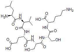 CAS#: 37764-28-6, (2S)-6-Amino-2-[[(2S)-2-[[(2S)-2-[[(2S)-2-[[(2S)-2-[[(2S)-2-Amino-4-Methylpentanoyl]Amino]-3-Methylbutanoyl]Amino]-5-Hydroxy-5-Oxopentanoyl]Amino]-3-Hydroxypropanoyl]Amino]-3-Hydroxypropanoyl]Amino]Hexanoic Acid