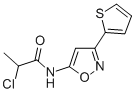 CAS 登录号：37853-44-4， 2-氯-N-(3-噻吩-2-基-1,2-恶唑-5-基)丙酰胺