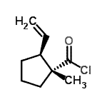 CAS 登录号：378782-23-1， (1R,2S)-1-甲基-2-乙烯基环戊烷羰基氯化物