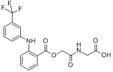 CAS#: 38004-34-1, 2-[[2-[2-[[3-(Trifluoromethyl)Phenyl]Amino]Benzoyl]Oxyacetyl]Amino]Acetic Acid