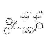 CAS#: 3810-83-1, (5-cyano-5,5-diphenyl-pentyl)-dimethyl-[2-(4-methylmorpholin-4-ium-4-yl)ethyl]ammonium methyl sulfate