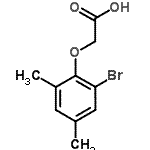 CAS 登录号：38206-98-3， (2-溴-4,6-二甲基苯氧基)乙酸