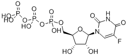 CAS 登录号：3828-96-4， [(2R,3S,4R)-5-(5-氟-2,4-二氧代嘧啶-1-基)-3,4-二羟基四氢呋喃-2-基]甲基(羟基-膦酰氧基磷酰)磷酸氢酯