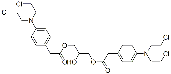 CAS 登录号：38358-06-4， [3-[2-[4-[二(2-氯乙基)氨基]苯基]乙酰基]氧基-2-羟基丙基]2-[4-[二(2-氯乙基)氨基]苯基]乙酸酯