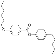 CAS 登录号：38444-15-4， 4-己氧基苯甲酸 4'-(正戊基)苯基酯