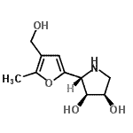 CAS#: 385766-45-0, (2R,3S,4R)-2-[4-(Hydroxymethyl)-5-Methyl-2-Furyl]-3,4-Pyrrolidinediol