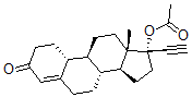 CAS#: 38673-38-0, [(8R,9S,10R,13S,14S,17S)-17-Ethynyl-13-Methyl-3-Oxo-1,2,6,7,8,9,10,11,12,14,15,16-Dodecahydrocyclopenta[a]Phenanthren-17-Yl] Acetate
