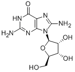 CAS 登录号：3868-32-4， 8-氨基鸟苷