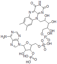 CAS#: 38716-27-7, [5-(6-Aminopurin-9-Yl)-4-Hydroxy-3-Phosphonooxyoxolan-2-Yl]Methyl [[5-(7,8-Dimethyl-2,4-Dioxobenzo[g]Pteridin-10-Yl)-2,3,4-Trihydroxypentoxy]-Hydroxyphosphoryl] Hydrogen Phosphate