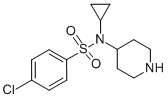 CAS 登录号：387350-81-4， 4-氯-N-环丙基-N-哌啶-4-基苯磺酰胺