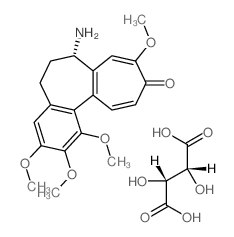 CAS 登录号：38838-25-4， (S)-7-氨基-6,7-二氢-1,2,3,9-四甲氧基-苯并[a]庚搭烯-10(5H)-酮[R-(R*,R*)]-2,3-二羟基丁烷二酸酯(1:1)