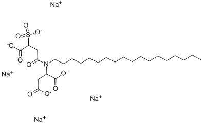 CAS#: 38916-42-6, N-(3-Carboxy-1-oxo-3-sulfopropyl)-N-octadecylaspartic acid tetrasodium salt