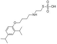 CAS#: 38920-50-2, 2,4-Di(Propan-2-Yl)-1-[4-(2-Sulfosulfanylethylamino)Butoxy]Benzene