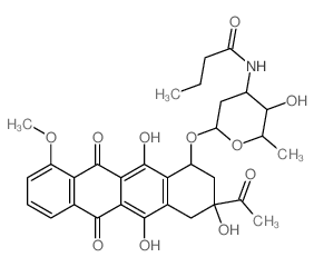 CAS#: 38942-41-5, N-[6-[(3-Acetyl-3,5,12-Trihydroxy-10-Methoxy-6,11-Dioxo-2,4-Dihydro-1H-Tetracen-1-Yl)Oxy]-3-Hydroxy-2-Methyloxan-4-Yl]Butanamide