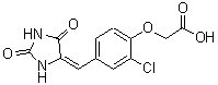CAS 登录号：392696-01-4， {2-氯-4-[(E)-(2,5-二氧代-4-咪唑烷基亚基)甲基]苯氧基}乙酸