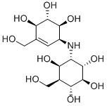 CAS 登录号：39318-73-5， 4-(羟基甲基)-6-[[4,5,6-三羟基-3-(羟基甲基)-1-环己-2-烯基]氨基]环己烷-1,2,3,5-四醇
