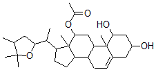 CAS#: 39379-60-7, [1,3-Dihydroxy-10,13-Dimethyl-17-[1-(4,5,5-Trimethyloxolan-2-Yl)Ethyl]-2,3,4,7,8,9,11,12,14,15,16,17-Dodecahydro-1H-Cyclopenta[a]Phenanthren-12-Yl] Acetate