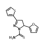 CAS#: 394682-37-2, 5-(2-Furyl)-3-(2-Thienyl)-4,5-Dihydro-1H-Pyrazole-1-Carbothioamide