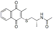 CAS 登录号：39484-05-4， (2R)-2-乙酰氨基-3-(3-甲基-1,4-二氧代萘-2-基)硫基丙酸