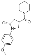 CAS#: 39630-18-7, 1-((1-(4-Methoxyphenyl)-5-Oxo-3-Pyrrolidinyl)Carbonyl)Piperidine