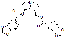 CAS 登录号：39818-19-4， [(1S,7R,8S)-7-(1,3-苯并二氧戊环-5-羰基氧基甲基)-2,3,5,6,7,8-六氢-1H-吡咯里嗪-1-基]1,3-苯并二氧戊环-5-羧酸酯
