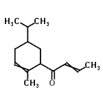 CAS 登录号：39899-98-4， 1-(5-异丙基-2-甲基-2-环己烯-1-基)-2-丁烯-1-酮