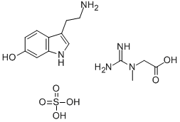 CAS 登录号：39929-25-4， 6-羟基色胺,肌氨酸硫酸盐