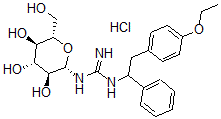 CAS#: 4000-40-2, (-)-1-(4-Ethoxy-alpha-Phenylphenethyl)-3-beta-D-Glucopyranosyl-Guanidine Hydrochloride