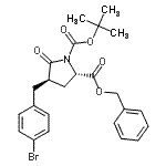 CAS 登录号：401793-01-9， 2-苄基1-(2-甲基-2-丙基)(2S,4R)-4-(4-溴苄基)-5-氧代-1,2-吡咯烷二羧酸酯