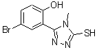 CAS#: 406184-39-2, 4-Bromo-2-(4-Methyl-5-Sulfanyl-4H-1,2,4-Triazol-3-Yl)Phenol