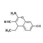 CAS#: 406195-80-0, 2-Amino-4-Ethyl-7-Hydroxy-4H-Chromene-3-Carbonitrile