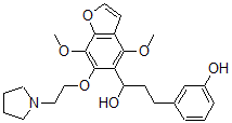 CAS#: 40680-99-7, 4,7-Dimethoxy-alpha-[2-(3-Hydroxyphenyl)Ethyl]-6-[2-(1-Pyrrolidinyl)Ethoxy]-5-Benzofuranmethanol