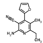 CAS#: 409093-17-0, 2-Amino-6-Ethyl-4-(2-Furyl)-5-Methylnicotinonitrile