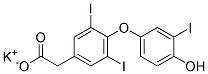 CAS 登录号：40993-15-5， 2-[4-(4-羟基-3-碘苯氧基)-3,5-二碘苯基]乙酸钾