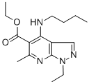 CAS 登录号：41094-88-6， 4-(丁基氨基)-1-乙基-6-甲基-1H-吡唑并(3,4-b)吡啶-5-羧酸乙酯