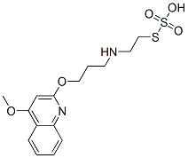 CAS 登录号：41287-28-9， 硫代硫酸氢 S-[2-[[3-[(4-甲氧基-2-喹啉基)氧基]丙基]氨基]乙基]酯