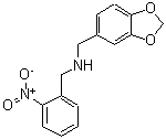 CAS 登录号：416888-55-6， 1-(1,3-苯并二氧戊环-5-基)-N-(2-硝基苄基)甲胺