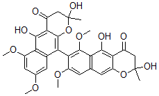 CAS#: 41689-67-2, 2,2',3,3'-Tetrahydro-2,2',5,5'-Tetrahydroxy-6,6',8,8'-Tetramethoxy-2,2'-Dimethyl-7,10'-Bi[4H-Naphtho[2,3-b]Pyran]-4,4'-Dione