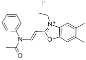 CAS#: 41729-43-5, 2-[2-(Acetylphenylamino)Ethenyl]-3-Ethyl-5,6-Dimethyl-Benzoxazolium Iodide
