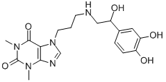 CAS#: 41760-38-7, 7-[3-[[2-(3,4-Dihydroxyphenyl)-2-Hydroxyethyl]Amino]Propyl]Theophyline