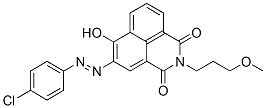 CAS 登录号：42358-39-4， 5-[(4-氯苯基)偶氮]-6-羟基-2-(3-甲氧基丙基)-1H-苯并[de]异喹啉-1,3(2H)-二酮