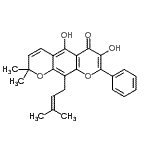 CAS#: 42438-75-5, 5,7-Dihydroxy-2,2-Dimethyl-10-(3-Methyl-2-Buten-1-Yl)-8-Phenyl-2H,6H-Pyrano[3,2-g]Chromen-6-One